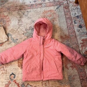 Columbia Pink Hooded Puffer Girls Jacket